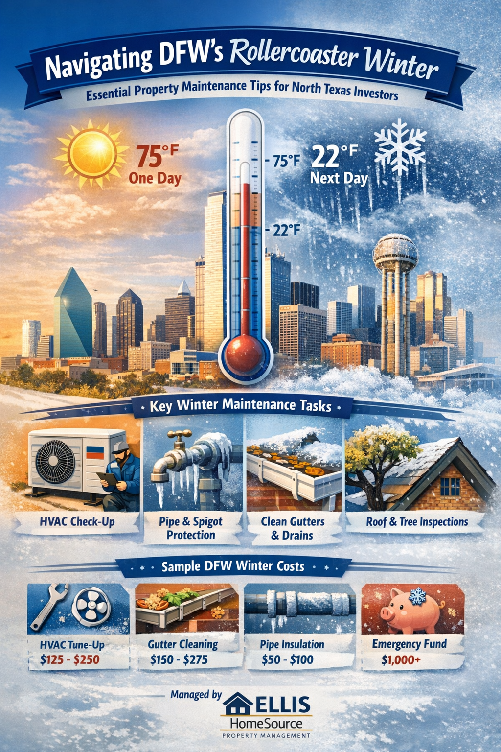 The Investor’s Guide to Winter Property Maintenance in the DFW Metroplex